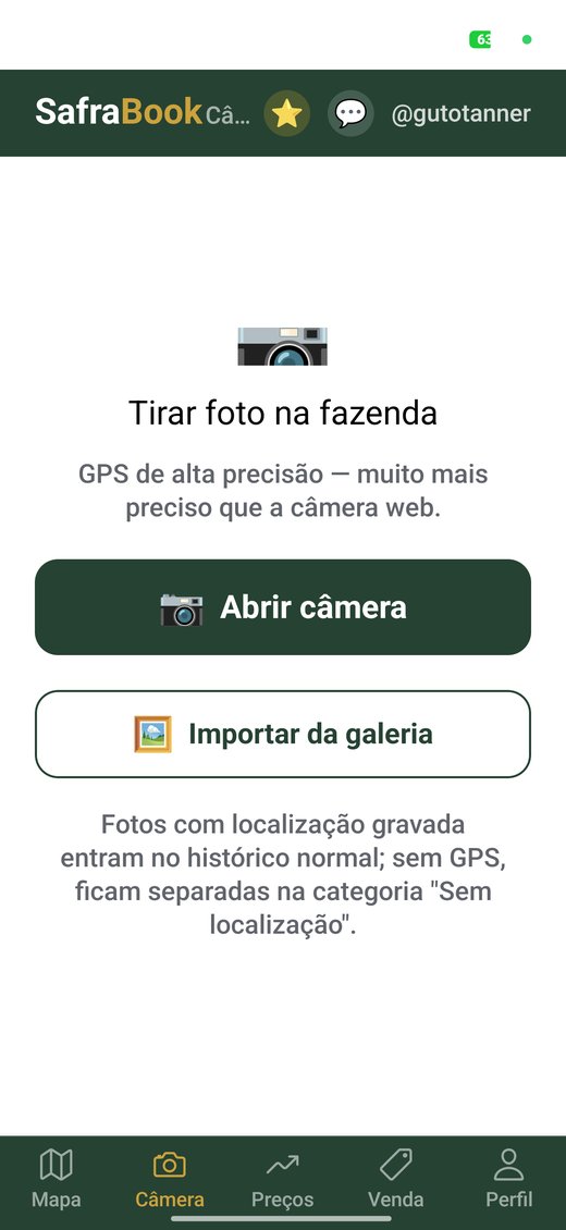 Câmera com GPS do SafraBook