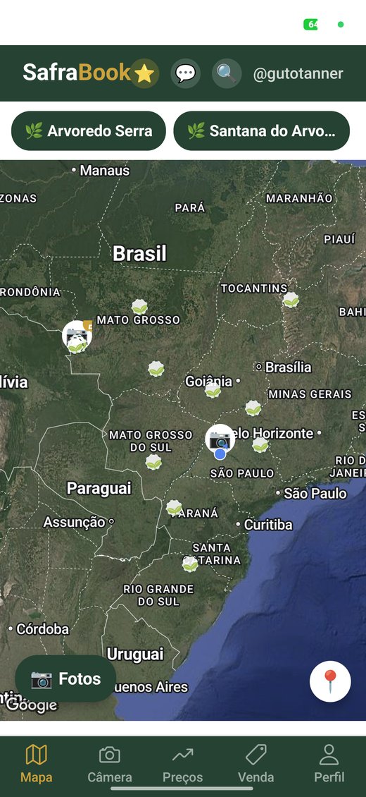 Mapa da fazenda no SafraBook
